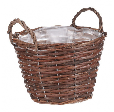 Koš proutěný - kulatý, vel. S, barva hnědá
