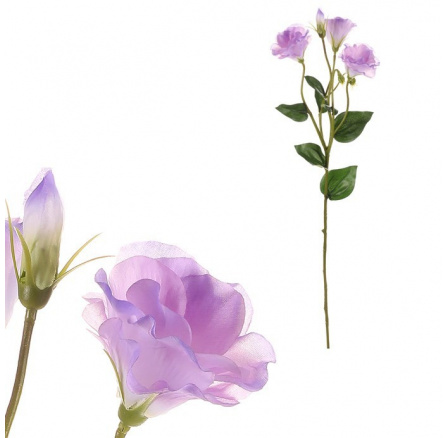 Eustoma - umělá řezaná květina, fialová