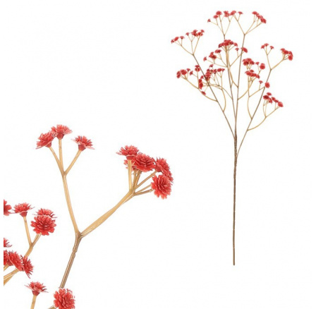 Gypsophila - umělá větev, červené květy