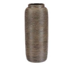 Váza keramická - zaoblená, 40 cm, hnědá