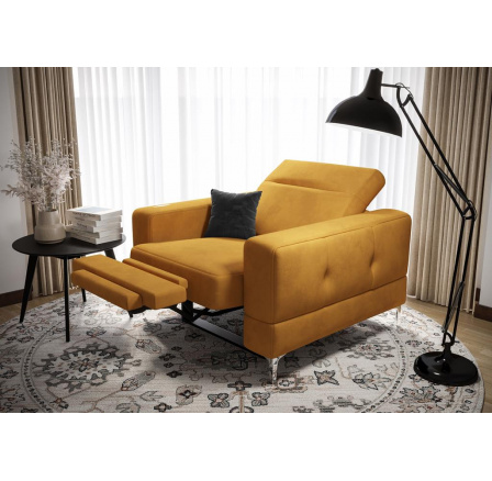 Křeslo MALIBU , relax - žlutá Křeslo MALIBU , relax - žlutá