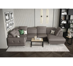Rohová sedací souprava MALIBU MAX II 180x350x182 cm přírodní kůže - přírodní kůže - volitelná barva, Levá strana