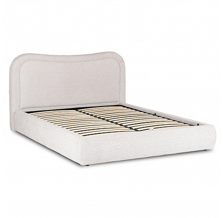 Postel 160x200 HAGA s Úložným Prostorem Šedé Boucle