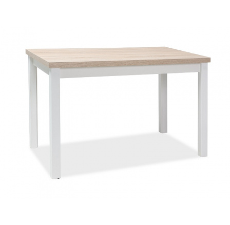 Jídelní stůl ADAM, dub sonoma/bílý mat, 120x68 cm