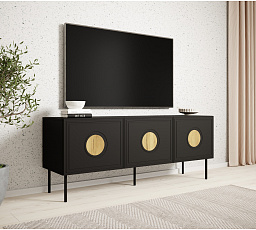 TV komoda PALAZZO 150, černá / dub craft