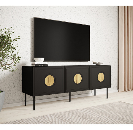 TV komoda PALAZZO 150, černá / dub craft TV komoda PALAZZO 150, černá / dub craft
