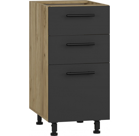 Kuchyňská dolní skříňka VENTO D3S-40/82, dub antracit