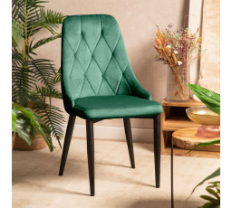 Židle LOUIS QUILTER velur zelená 44x59x88 cm 848990