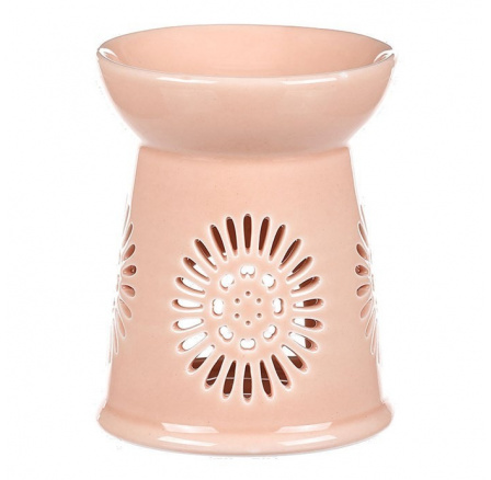 Aromalampa s motivem sedmikrásky, meruňková barva, porcelán