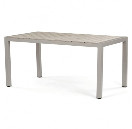 Zahradní stůl 162x90cm, hliník, polywood, béžová, AZT-S1514 CRM