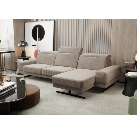 Rohová sedací souprava FIORE MINI 265x180 cm - béžová, pravá