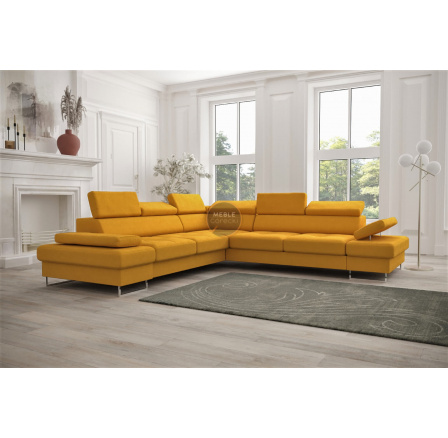Rohová sedací souprava GALAXY MAX 280×280 - žlutá, levá Rohová sedací souprava GALAXY MAX 280×280 - žlutá, levá