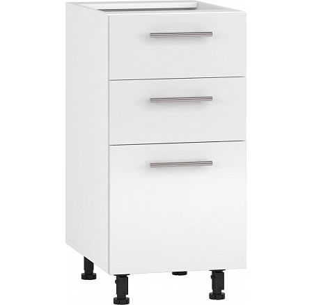 Kuchyňská dolní skříňka VENTO D3S-40/82, Bílá/Bílý Lesk