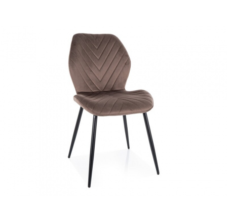 Jídelní židle MIKE VELVET, Cappuccino Bluvel 38/Černá