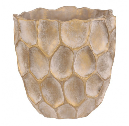 Obal betonový - vzor buněk, vel. L, béžovo-zlatý