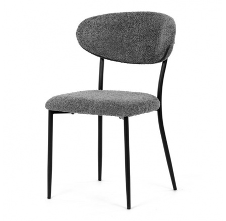 Jídelní židle, šedá, látka bouclé, CT-W1021 GREY2