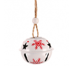 Rolničky kovové - na pověšení, barva bílá, cena za balení (6 ks)