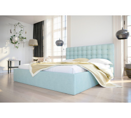 Postel LOFT - 200x200, Kovová na plynových zvedácích, volitelný odstín 