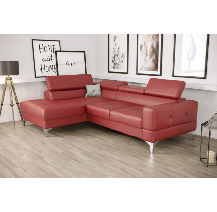 Rohová sedací souprava TOSCANIA MINI přírodní kůže 170x250 cm -červená , levá Rohová sedací souprava TOSCANIA MINI přírodní kůže 170x250 cm -červená , levá