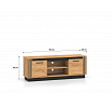 TV stolek URSO 08, dub Craft zlatý / černá