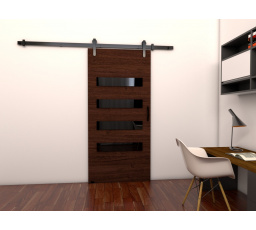 Posuvné dveře LOFT F70, Wenge/Černá