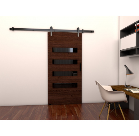 Posuvné dveře LOFT F70, Wenge/Černá