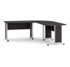 Psací stůl OFFICE 402/437, Černá/Silver grey