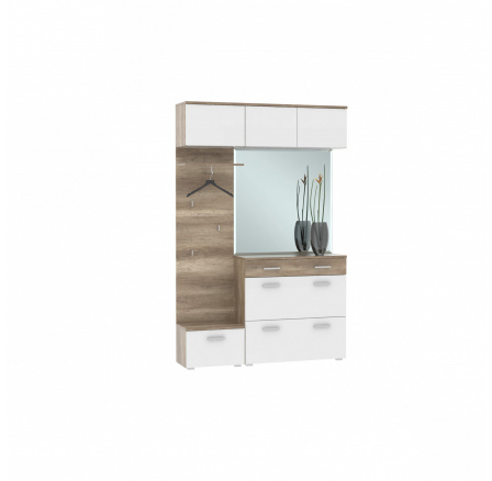 MAXIMUS 01- sestava předsíňová (MAXIMO 01) dub canyon / bílá (01,03,11,10,30,32)(MD) (K150-Z)