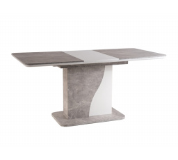 Jídelní stůl SYRIUS, efekt betonu/bílý mat