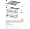 Třílůžková patrová postel s matracemi ALDI 180x80 Bílá