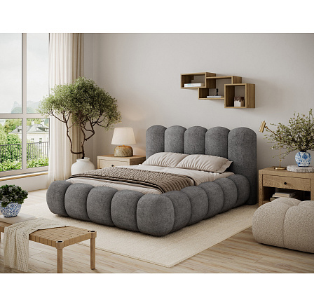 Oloroso bed 180x200 with metal frame and storage compartment, dark grey plush Avexin 05 1 Oloroso bed 180x200 with metal frame and storage compartment, dark grey plush Avexin 05 1