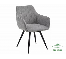 Jídelní židle otočná BALLO BREGO, Šedá 07/Černá