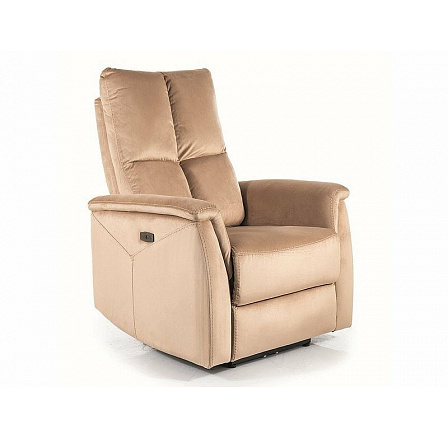 Polohovatelné křeslo NEPTUN VELVET, Béžový Bluvel 28