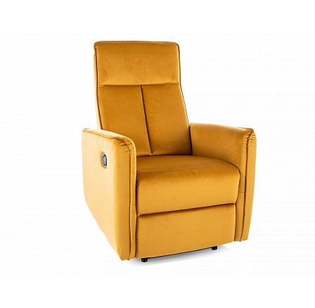 Rozkládací křeslo NIKOS VELVET, Curry BLUVEL 68