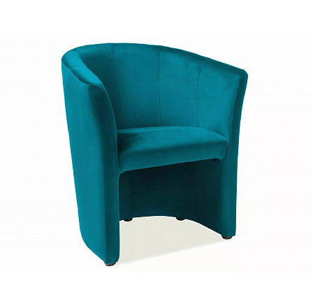 Křeslo TM-1 VELVET, Tyrkysový Bluvel 85/Wenge