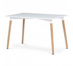 Jídelní stůl 120x80cm, mdf, bílá, DT-304 WT
