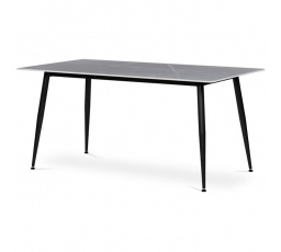 Jídelní stůl 160x90cm, slinutá keramika, mramor, HT-406M GREY