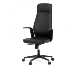 Kancelářské křeslo, houpací mechanismus, černá ekokůže, KA-T8325 BK