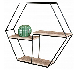 Polička, kov, hnědá, P-064 OAK