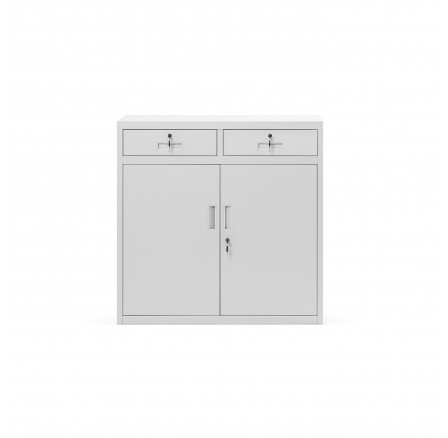 Kovová skříňka se zásuvkami LENA, 900 x 900 x 400 mm, šedá Kovová skříňka se zásuvkami LENA, 900 x 900 x 400 mm, šedá