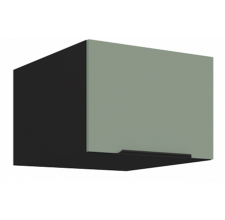 Horní skříňka ARIA - 50 NAGU-36 1F, Černá/Aquamarine