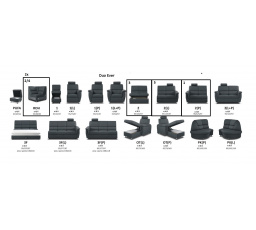 DUO EVER - rohová sedací souprava  2P - R - 2 - R - 2L