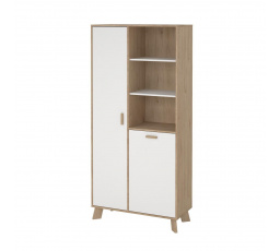 Vitrína Iker 719, jackson hickory/bílá