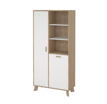 Vitrína Iker 719, jackson hickory/bílá