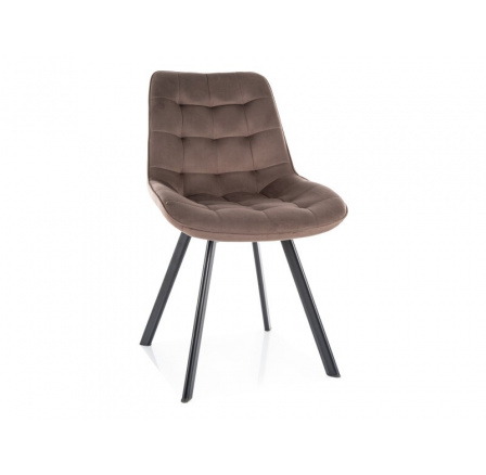 Jídelní otočná židle MONTI VELVET, Cappuccino Bluvel 38/Černá