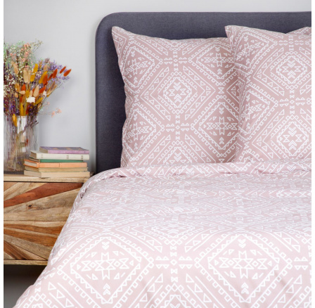 Povlečení LILLE mikrovlákno růžové vzorované 200x220 cm SS23 843391
