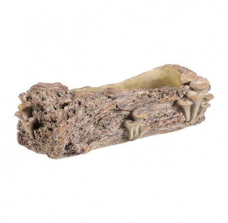 Obal betonový - truhlík, dřevo s houbami, vel. L, hnědý Obal betonový - truhlík, dřevo s houbami, vel. L, hnědý