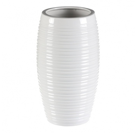 Váza keramická - glazovaná, bílá