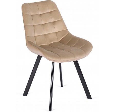 Židle RICK Béžová Sametová