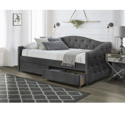 Postel s úložným prostorem ALOHA, Šedý Velvet